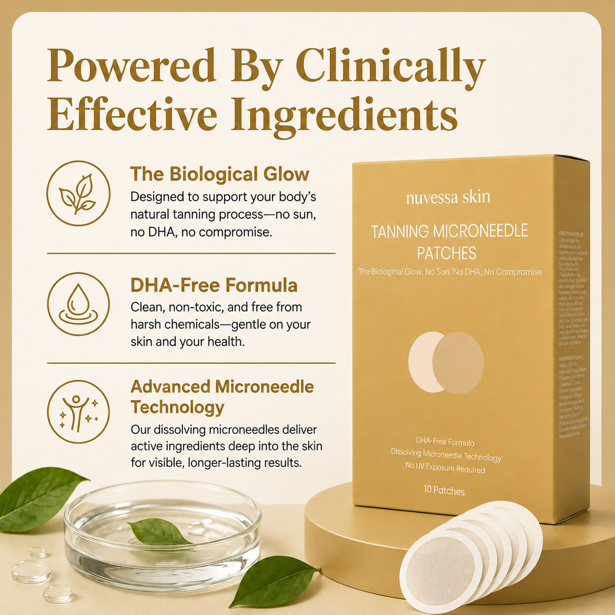 Nuvessaskin® Sunless Bronze Patches